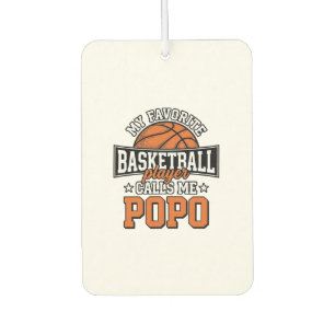 Basketball Popo Funny Vintage Sports Design_1 Car Air Freshener