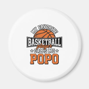 Basketball Popo Funny Vintage Sports Design_1 Magnet
