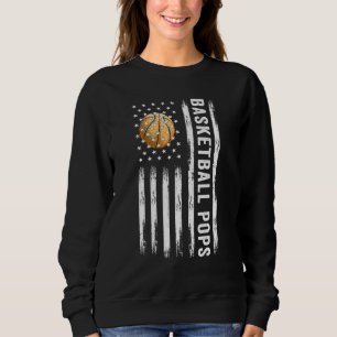Basketball Pops American Flag Proud Pops Fathers D Sweatshirt