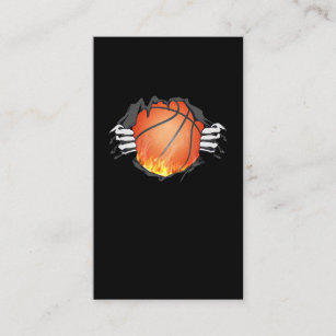 Basketball Power Burning Flames Sports Lover Business Card