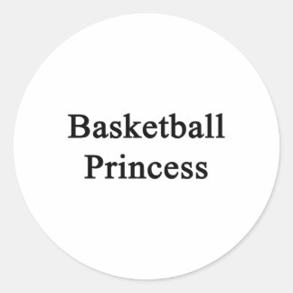 Basketball Princess  Classic Round Sticker