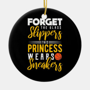 Basketball Princess Wears Sneakers Ceramic Tree Decoration