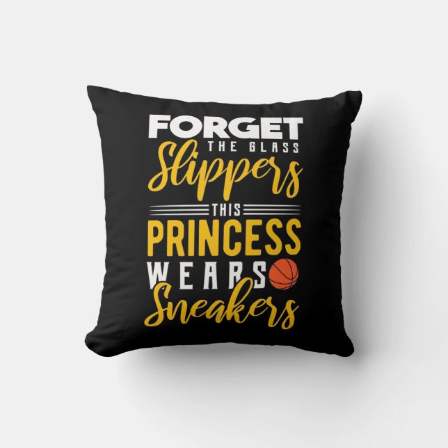 Basketball Princess Wears Sneakers Cushion (Front)