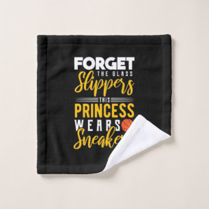 Basketball Princess Wears Sneakers Wash Cloth