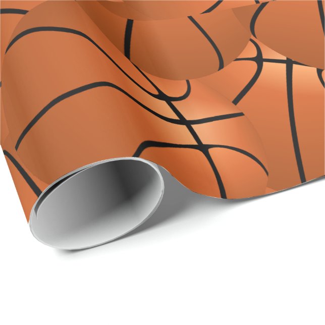 Basketball Print Wrapping Paper (Roll Corner)