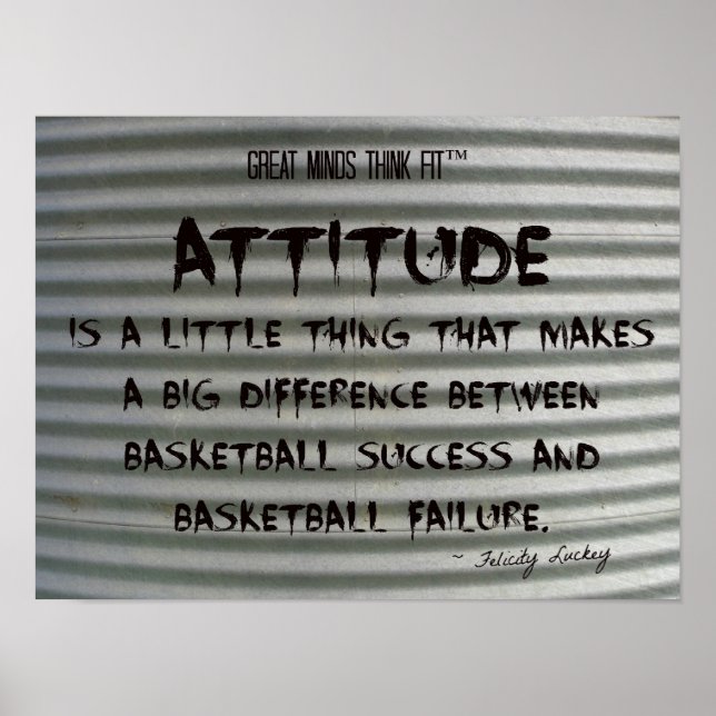 Basketball Quote Graffiti on Corrugated Iron 010 Poster (Front)