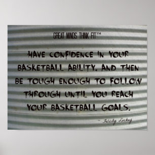 Basketball Quote Graffiti on Corrugated Iron 017 Poster