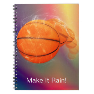 Basketball Rain Customisable Spiral Notebook
