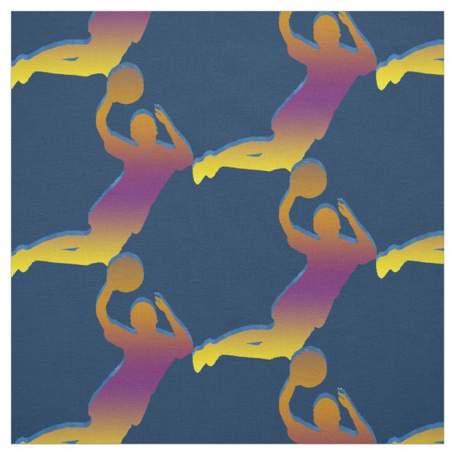 Basketball Rainbow Pattern - Change Colour Fabric (Swatch)