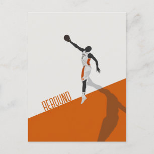 Basketball Rebound Postcard