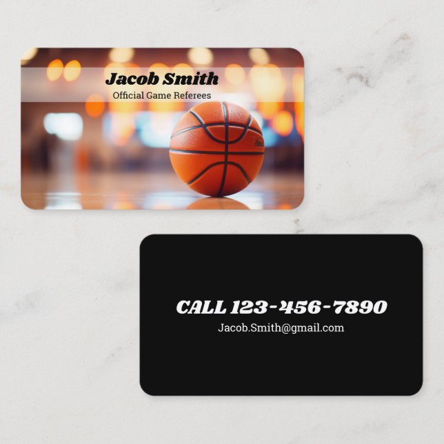 Basketball Referee Agent Business Card (Front/Back)