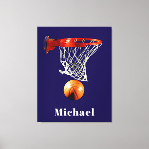 Basketball Replace with Your Name Canvas Print