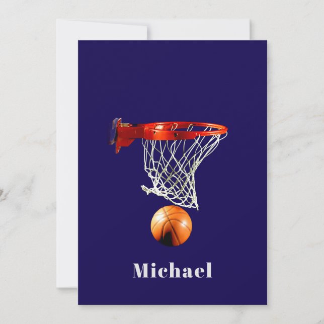 Basketball Replace with Your Name Card (Front)
