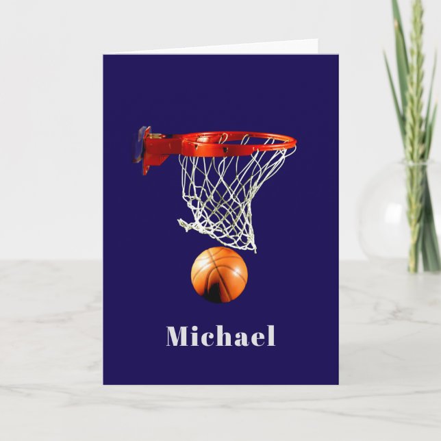 Basketball Replace with Your Name Card (Front)