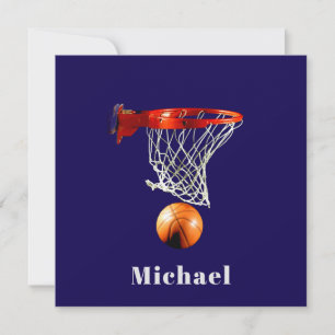 Basketball Replace with Your Name Card