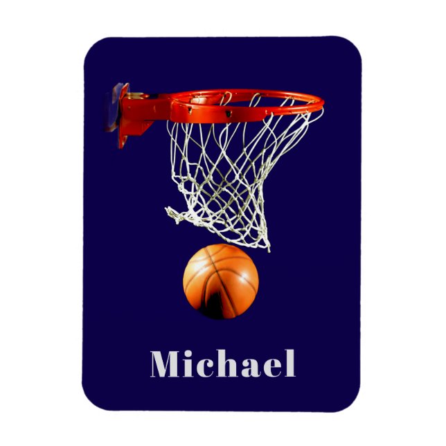 Basketball Replace with Your Name Magnet (Vertical)