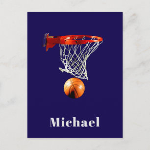 Basketball Replace with Your Name Postcard