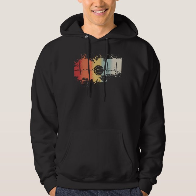 Basketball Retro Vintage Hoodie (Front)