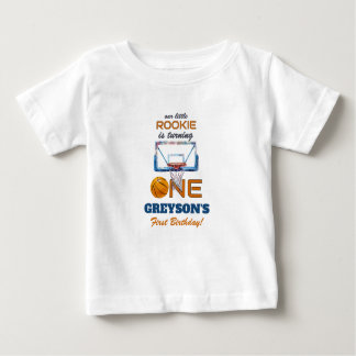 Basketball Rookie Of The Year First Birthday Baby T-Shirt