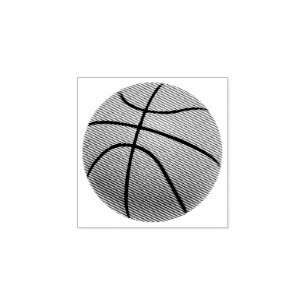 Basketball Rubber Stamp