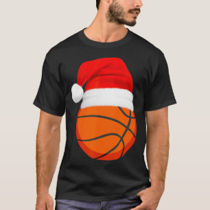 Basketball Santa Hat Christmas for Boy Toddler Ki T-Shirt