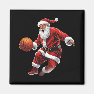 Basketball Santa Slam Dunk Ugly Christmas  Magnet