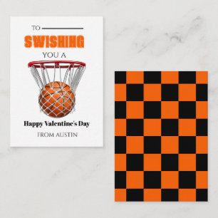 Basketball School Valentine Card