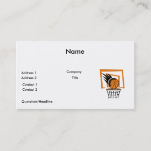 basketball score graphic business card