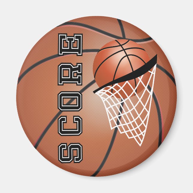 Basketball Score with a Net Magnet (Front)