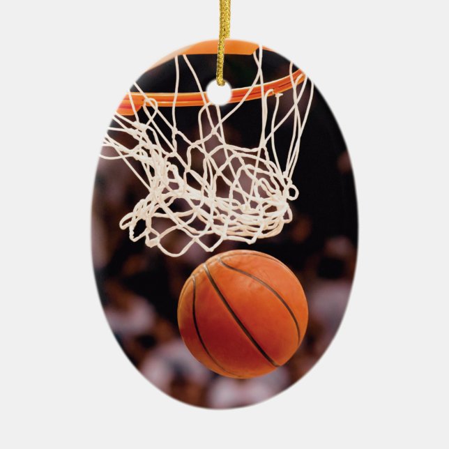 Basketball Scoring Ceramic Tree Decoration (Front)