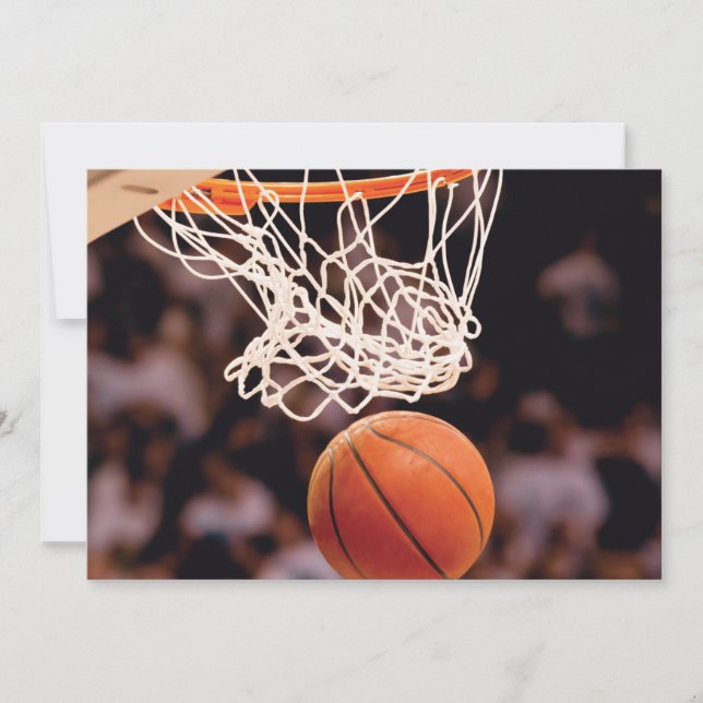 Basketball Scoring Thank You Card (Front)