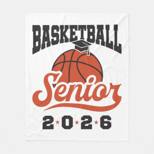 Basketball Senior 2026 Fleece Blanket