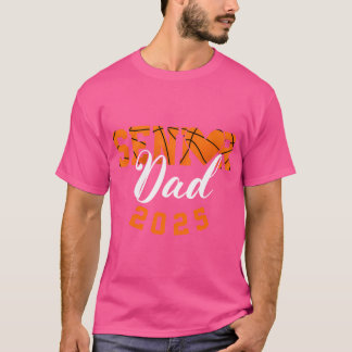 Basketball Senior Dad Class Of 2025 Graduation Gif T-Shirt