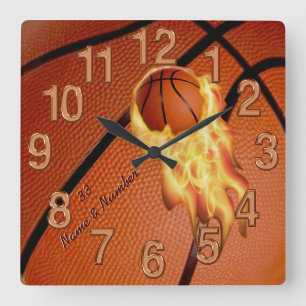 Basketball Senior Gifts Clock with NAME and NUMBER