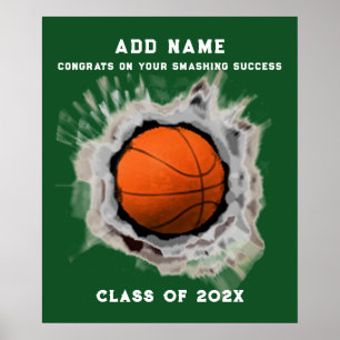 Basketball Senior Graduation Congrats Poster