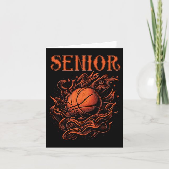 Basketball Senior Night Auntie .  Card (Front)