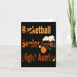 Basketball Senior Night Auntie Card