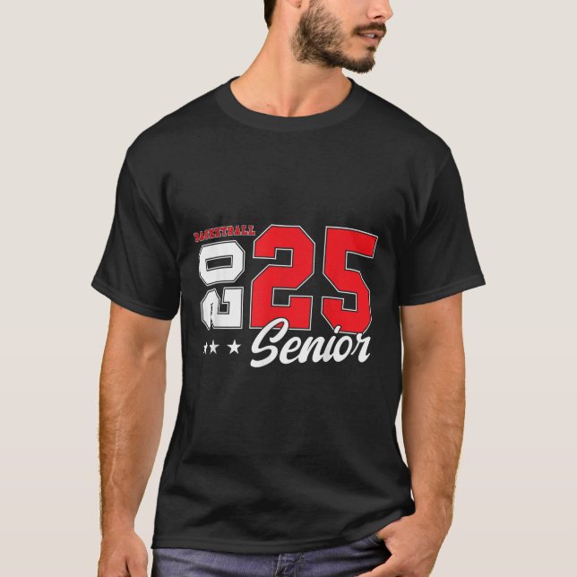 Basketball Senior Night Basketball Senior 2025 Gra T-Shirt (Front)