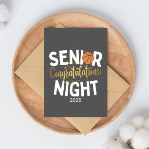 Basketball Senior Night Congratulations Card