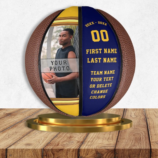 Basketball Senior Night Gifts, Mini Basketballs (Personalized Mini Basketball. Photo mini basketball. Custom basketball no minimum. 1 or whole Team.)