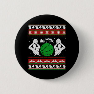 Basketball Shirts - Basketball Christmas Shirt 6 Cm Round Badge
