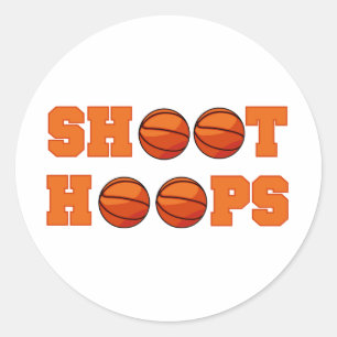Basketball Shoot Hoops T-shirts and Gifts Classic Round Sticker