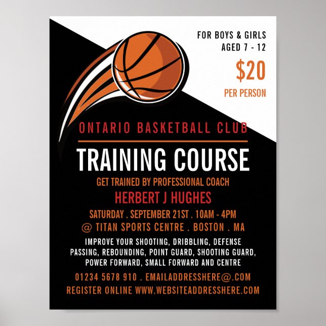Basketball Shot, Basketball Training Course Poster (Front)