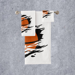 Basketball Shredded Illustration Bath Towel Set