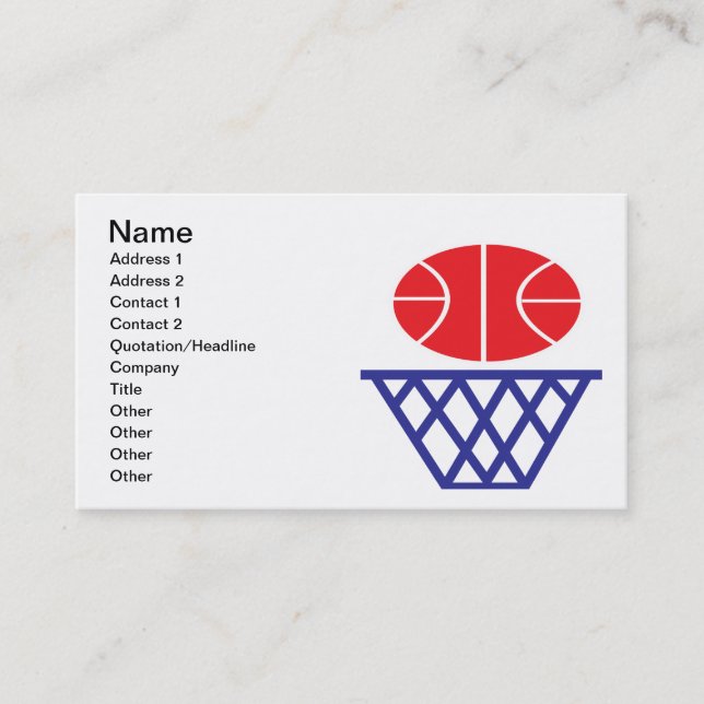 Basketball Sign Business Card (Front)