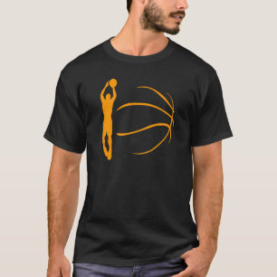 Basketball Silhouette Bball Player White Graphic A T-Shirt