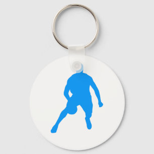 Basketball Silhouette Key Ring