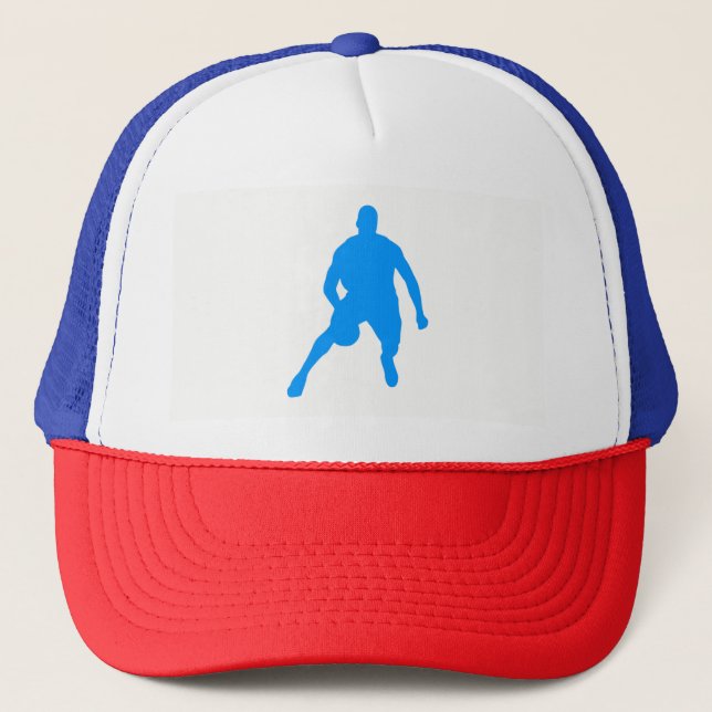 Basketball Silhouette Trucker Hat (Front)
