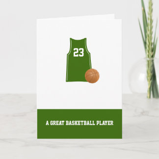 Basketball Singlet With Basketball Birthday Card