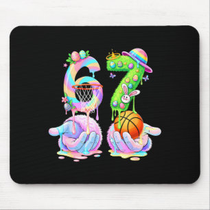 Basketball six seven 67 easter bunny funny 67 meme mouse pad